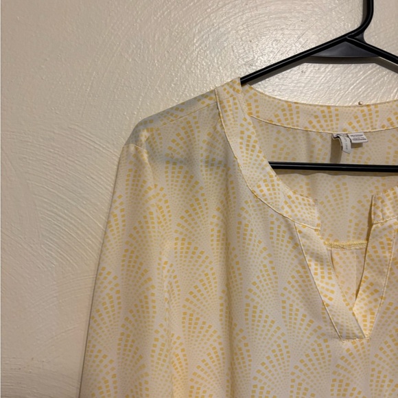 Cato Light Yellow Patterned Blouse - Picture 6 of 8